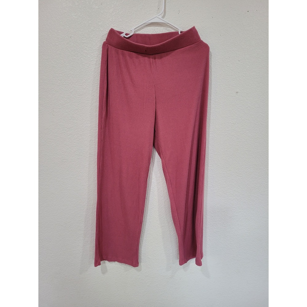 Honeydew Lounge Pants Ribbed Knit High Waist Casual Comfy Pink‎ S #P